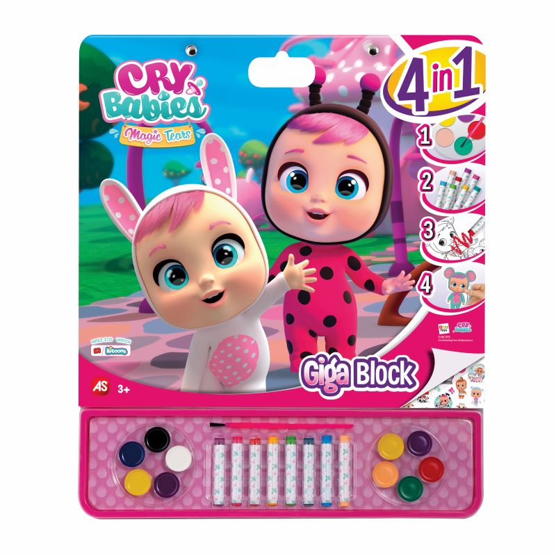Giga Block estojo de pintura Cry Babies 4 em 1