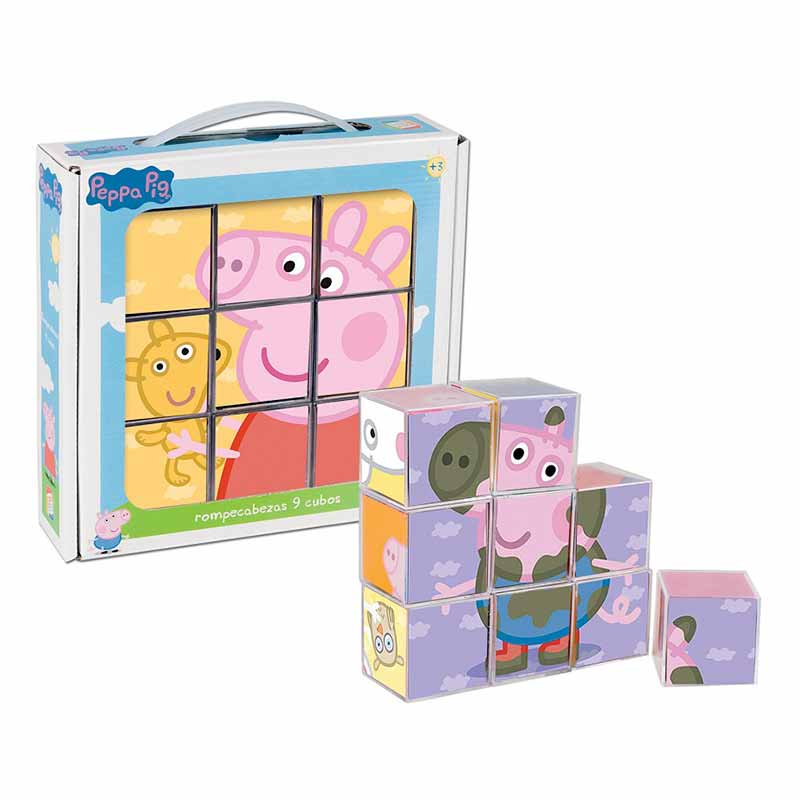 Quebra cabeças Peppa Pig 9 cubos