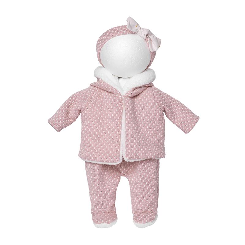 Vestidos bebé reborn 40 cm conjunto com casaco