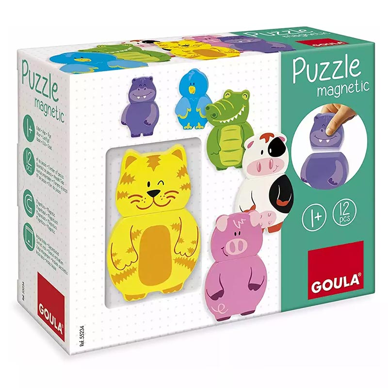 Puzzle madeira magnético intercambiável