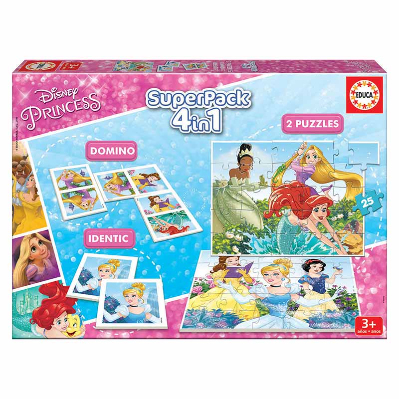 Jogo Educa Superpack 4-em-1 Disney Princess