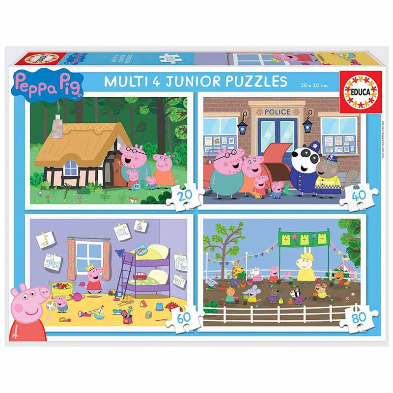 Educa puzzle multi 4 junior Peppa Pig 20-40-60-80