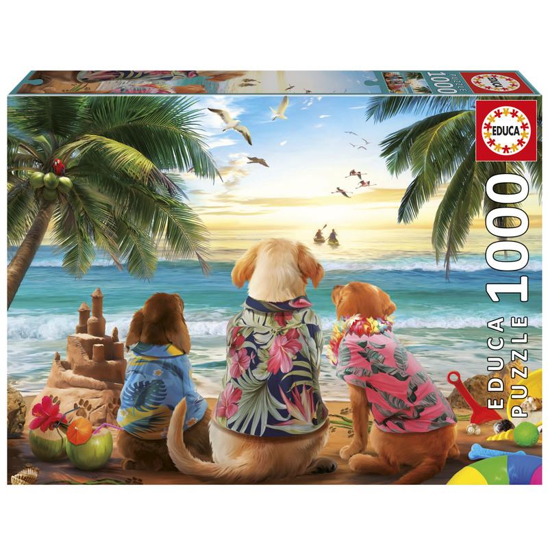 Educa puzzle 1000 cães na praia