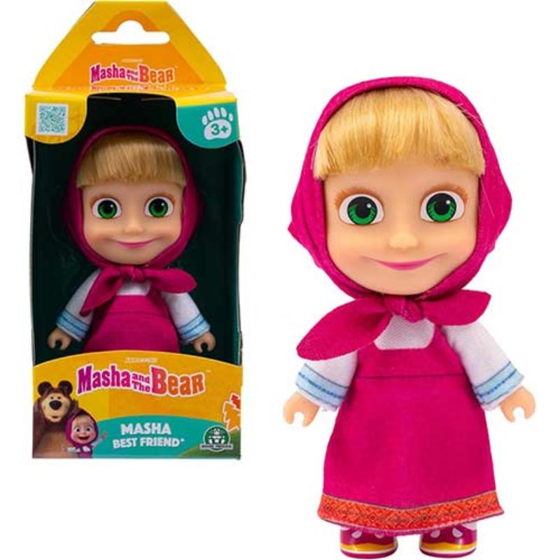 Masha e o Urso figura Masha 12 cm vestido rosa