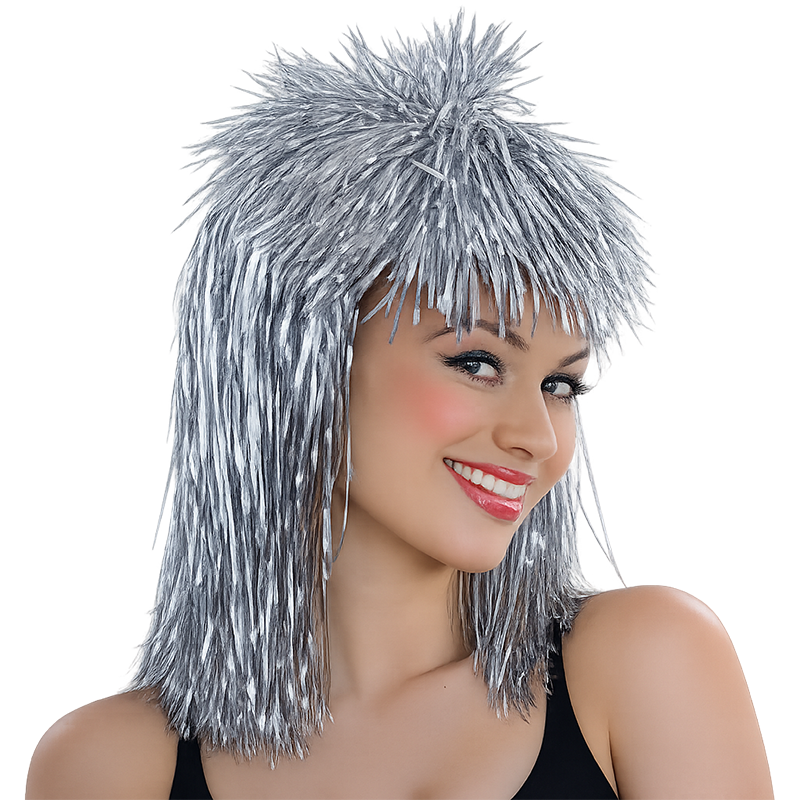 Fantasia Peruca Prateada