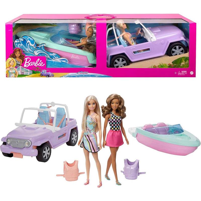 Carro e lancha da Barbie