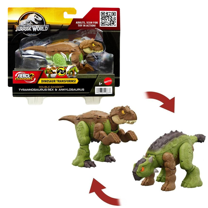Jurassic World dino Tyrannosaurus a Ankylosaurus