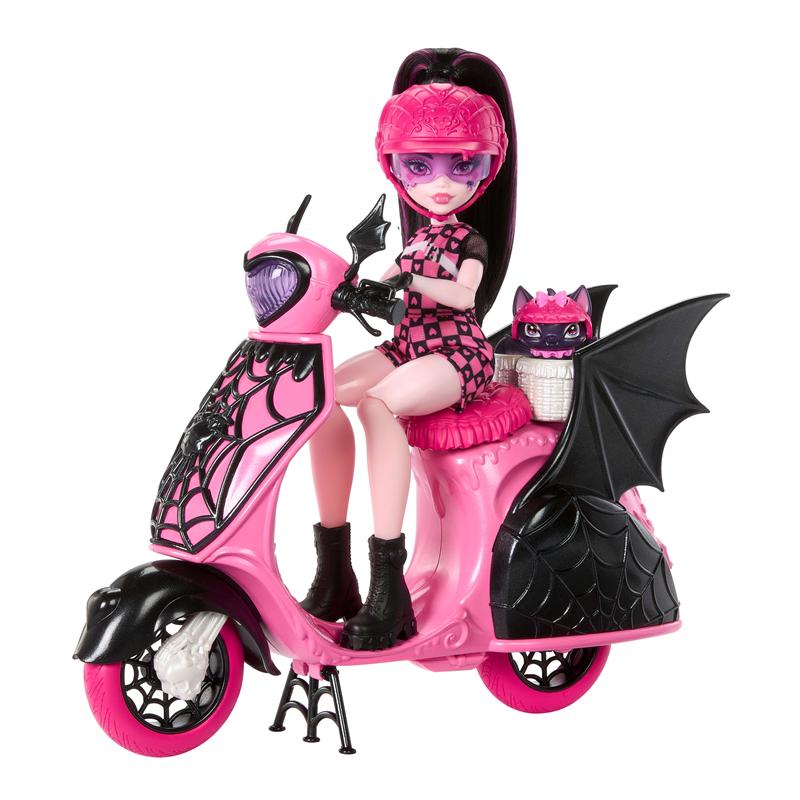 Monster High boneca Draculaura e a sua scooter