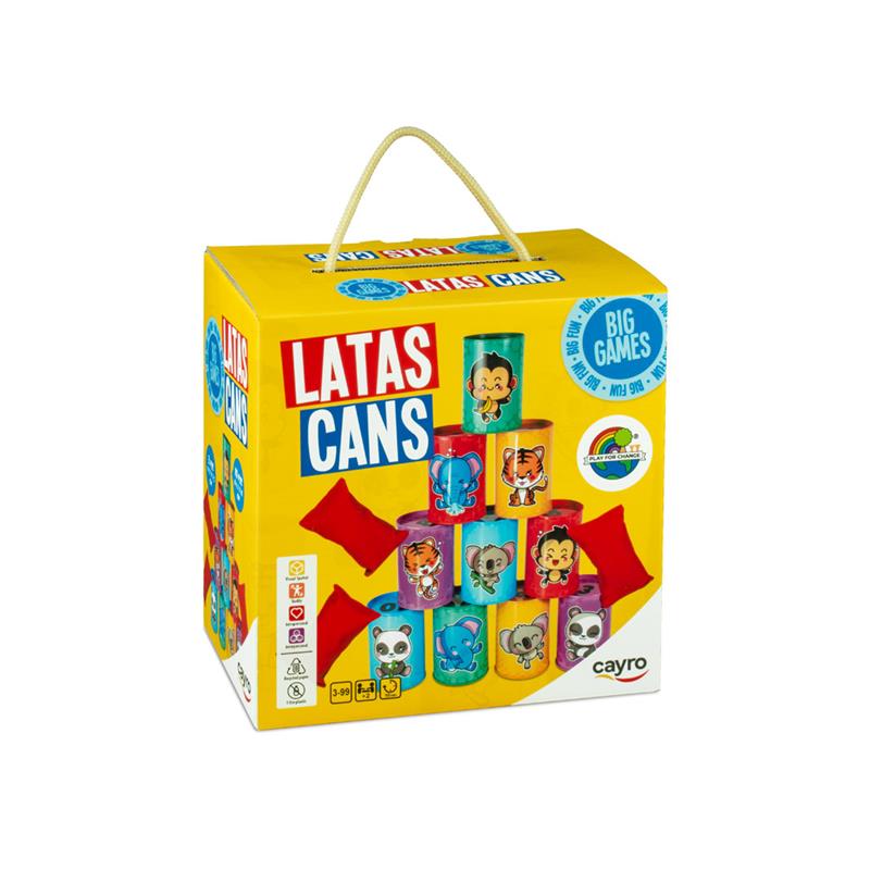 Jogo de bolos com latas