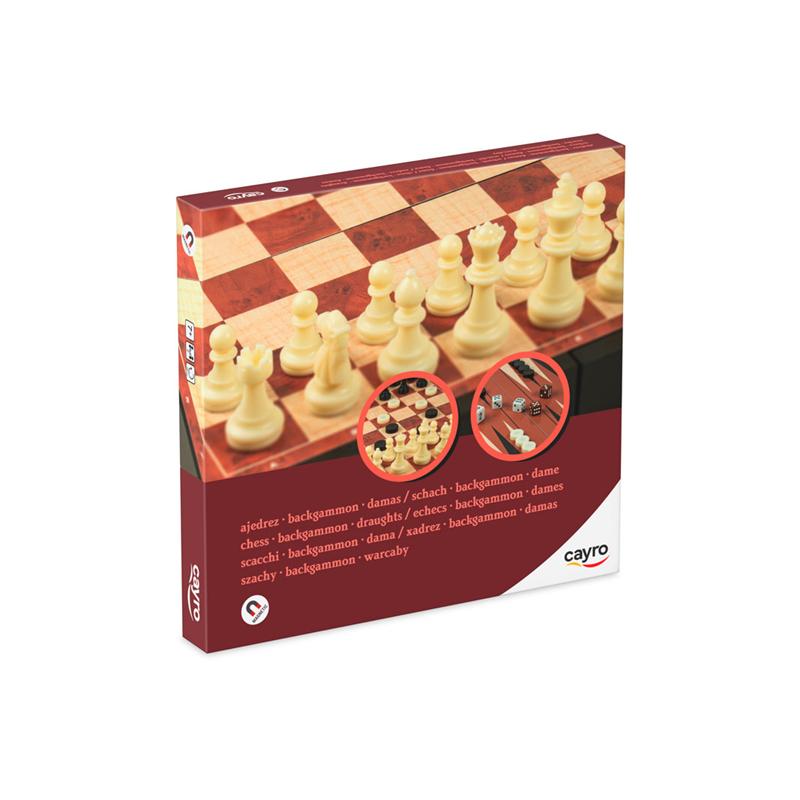 Xadrez Damas y Backammon magnético