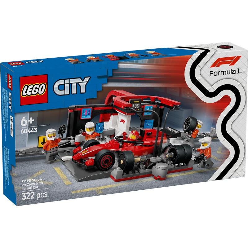 Lego City F1 Boxe equipa mecânicos Ferrari