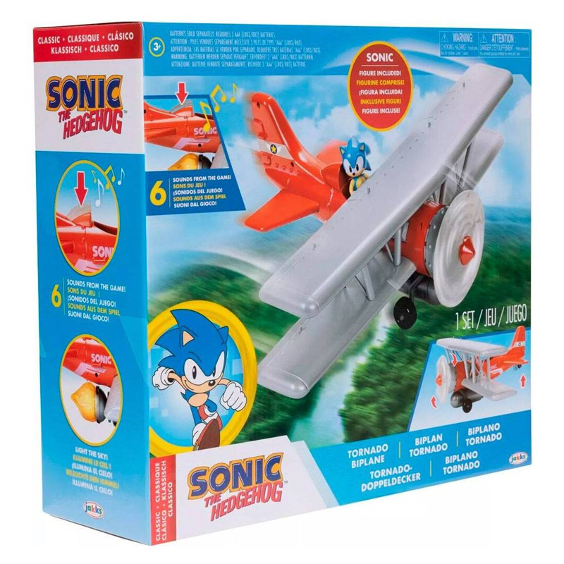 Sonic biplano Tornado com figura 6 cm Sonic
