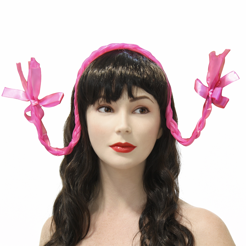 Bandolete de tranças rosa