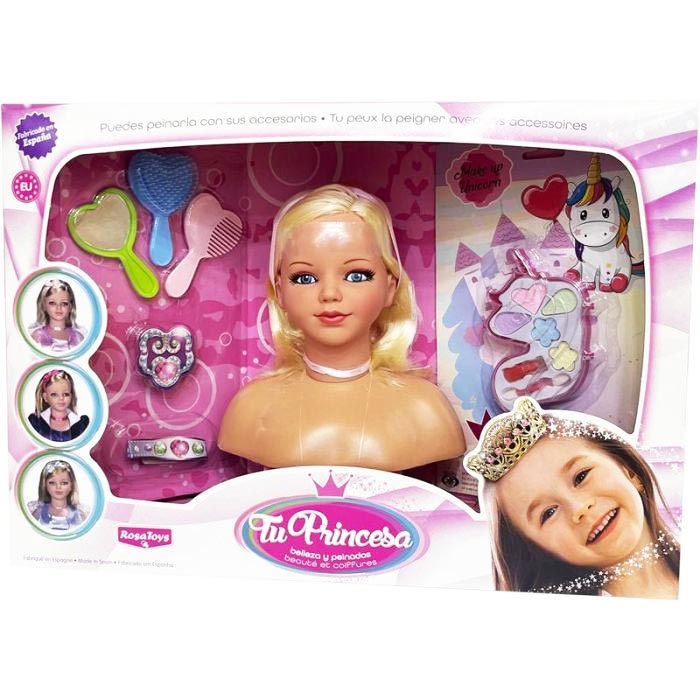 Busto de maquilhagem e penteados