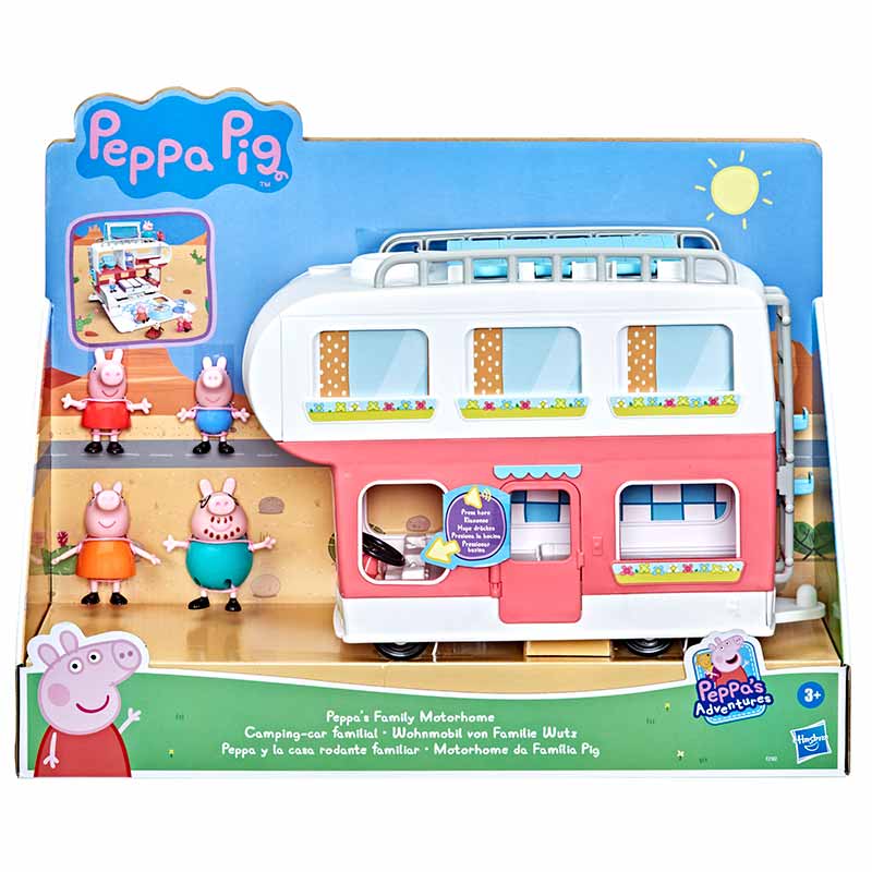 Mini Figuras e Veículo - Peppa Pig - Motorhome da Família - Hasbro