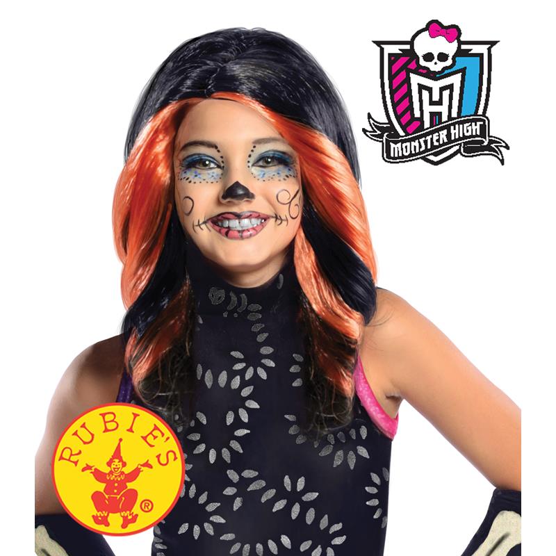 Peruca Monster High Skelita caveiras