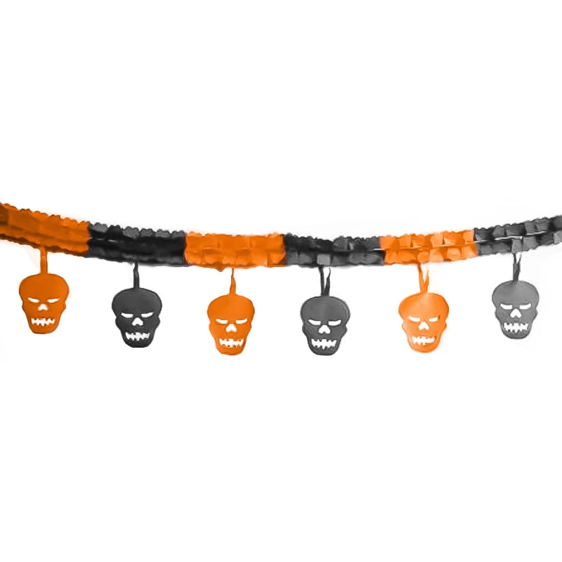 Grinalda Halloween caveiras penduradas Rubies 4m