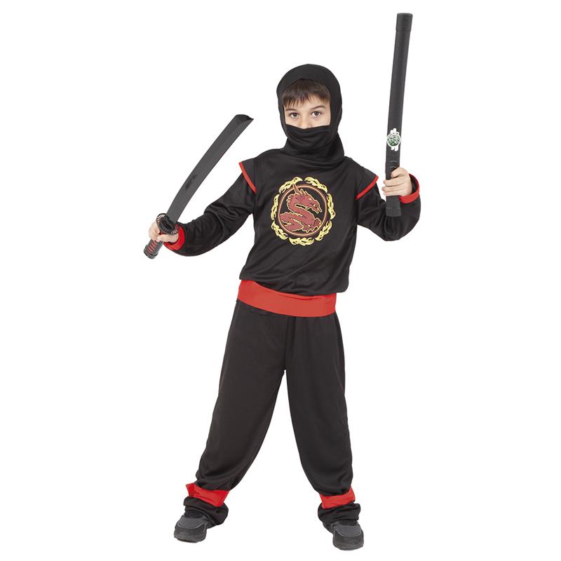 Espada ninja vermelha e preta 60 cm