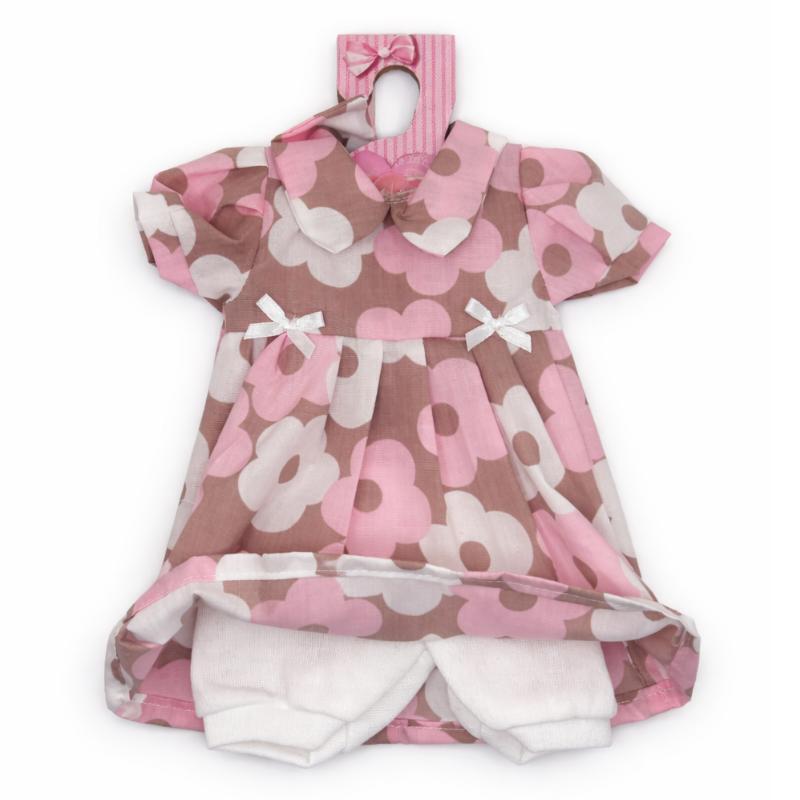 Vestidos bebé reborn 40 cm vestido castanho