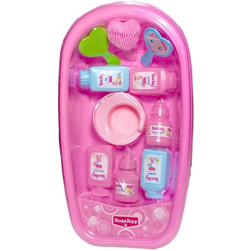 Banheira para boneca bebé com acessórios