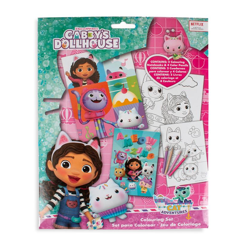 Conjunto de pintar com livro A Casa da Gabby