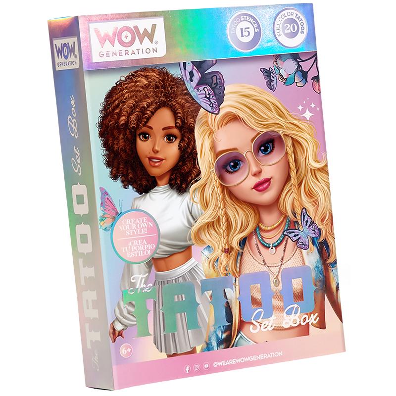 Wow Generation conjunto Tatuagens em caixa