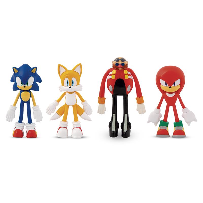 kit Boneco Sonic 4 peças 12cm - PENA VERDE SHOP