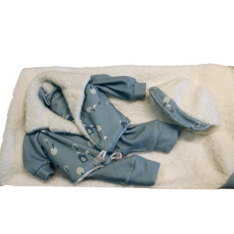 Roupa bebé reborn premium 45 cm conjunto e casaco