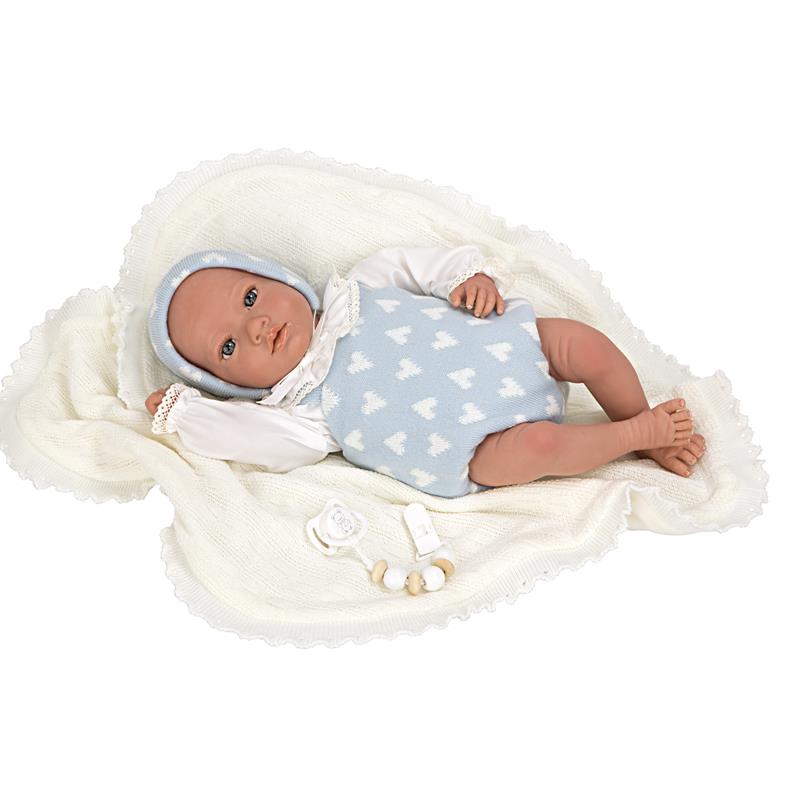 Boneca baby reborn de 40cm, boneca realista de corpo macio com