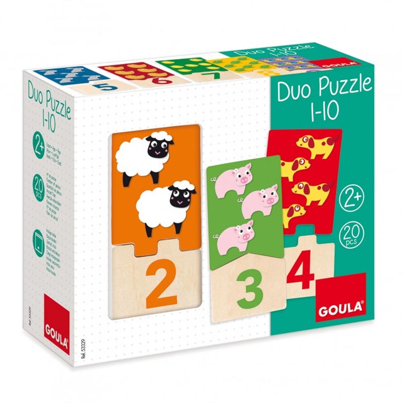 Puzzle Madeira Animais do 1 ao 10