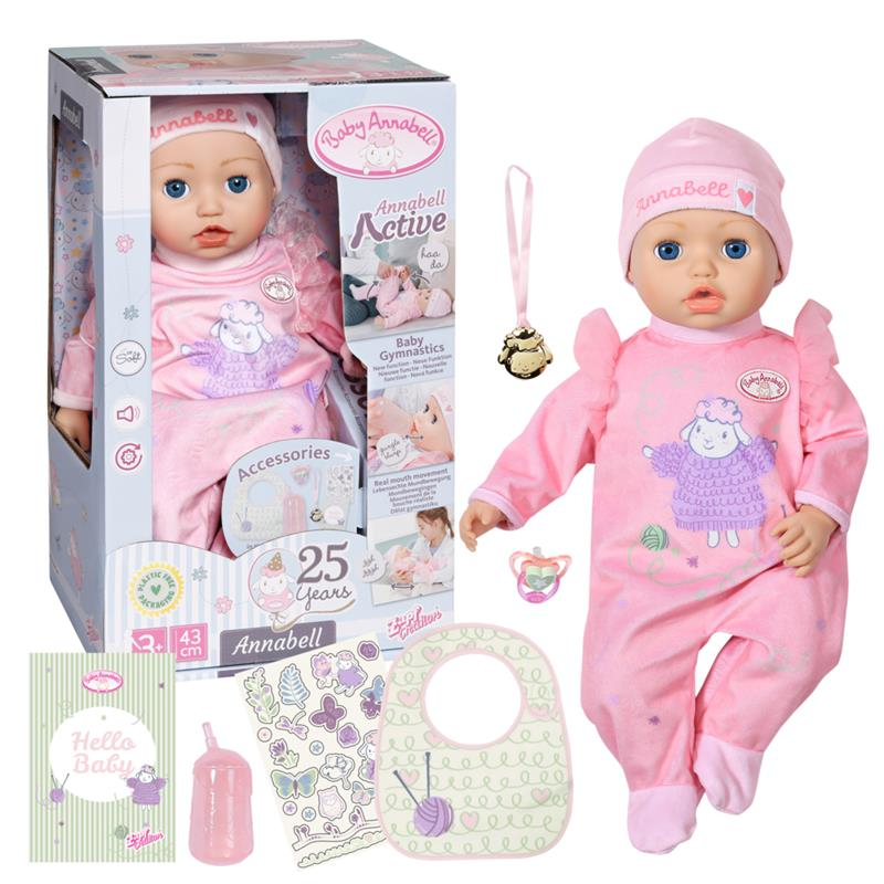 Baby Annabell boneca bebé interativa 43 cm
