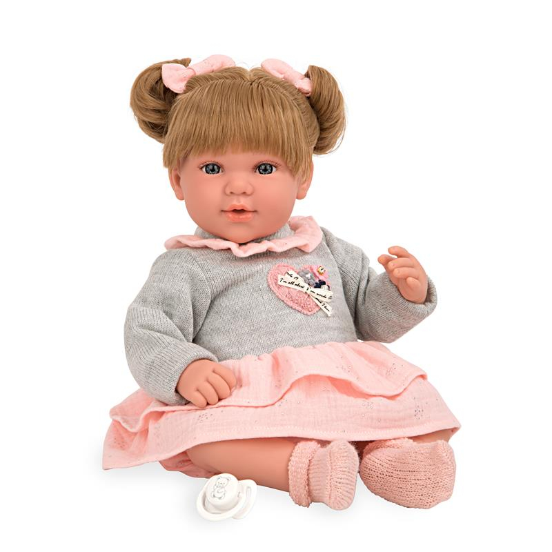 Boneca bebé Elegance 45 cm Iria rosa