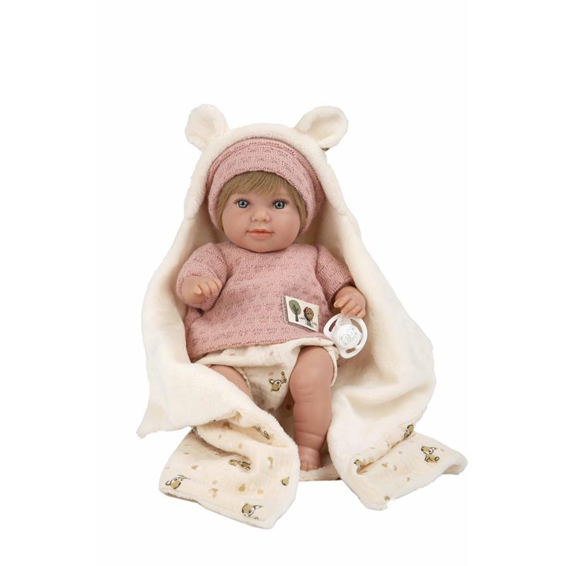 Boneca bebé Elegance Sora 35 cm rosa com manta