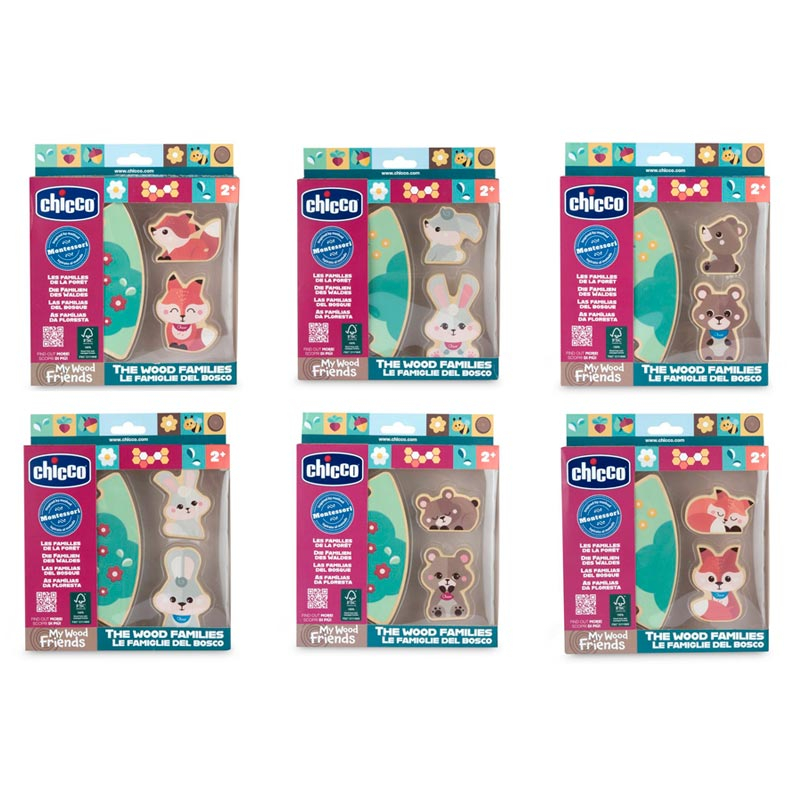 Chicco My Wood Friends animais de madeira