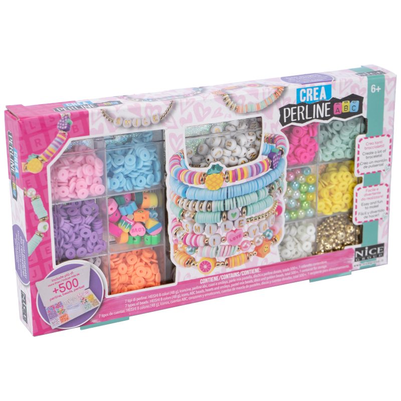 Conjunto 500 missangas Heishi pop ABC