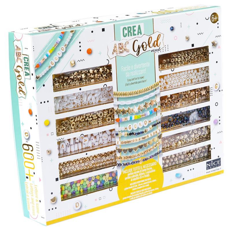 Conjunto 600 missangas douradas