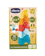 Chicco 2 em 1 torre empilhável animais eco+