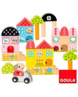 Conjunto construções de madeira Coelhinho 40 peças