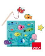 Puzzle madeira pesca magnético