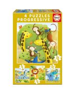 Educa puzzle progressivo animais salvagens