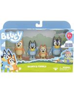 Bluey pack 4 figuras Bluey e Familia