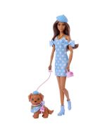 Barbie Twinning Looks boneca morena com cão