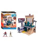 Marvel escenario Spiderman con 2 fig metálicas