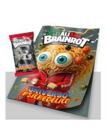 Livro e envelope 7 cartas colecionáveis Brainrot