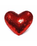 Peluche Almofada coração de lentejoulas reversívei