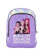 Mochila escolar Kpop Demon Hunters lilás 38 cm