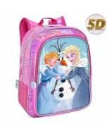 Mochila escolar Frozen com bolso 35cm