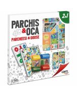 Jogo Ludo e ganso madeira com acessorios 40x40