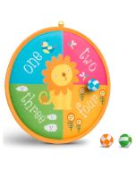 Jogo alvo de velcro leão