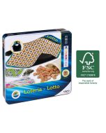 Bingo jogo lotaria em caixa de metal
